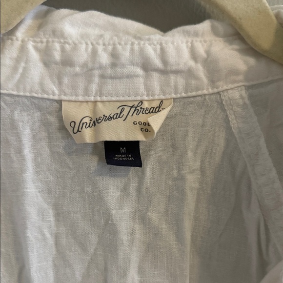 Universal Thread White Linen Collared Blouse - Picture 4 of 6